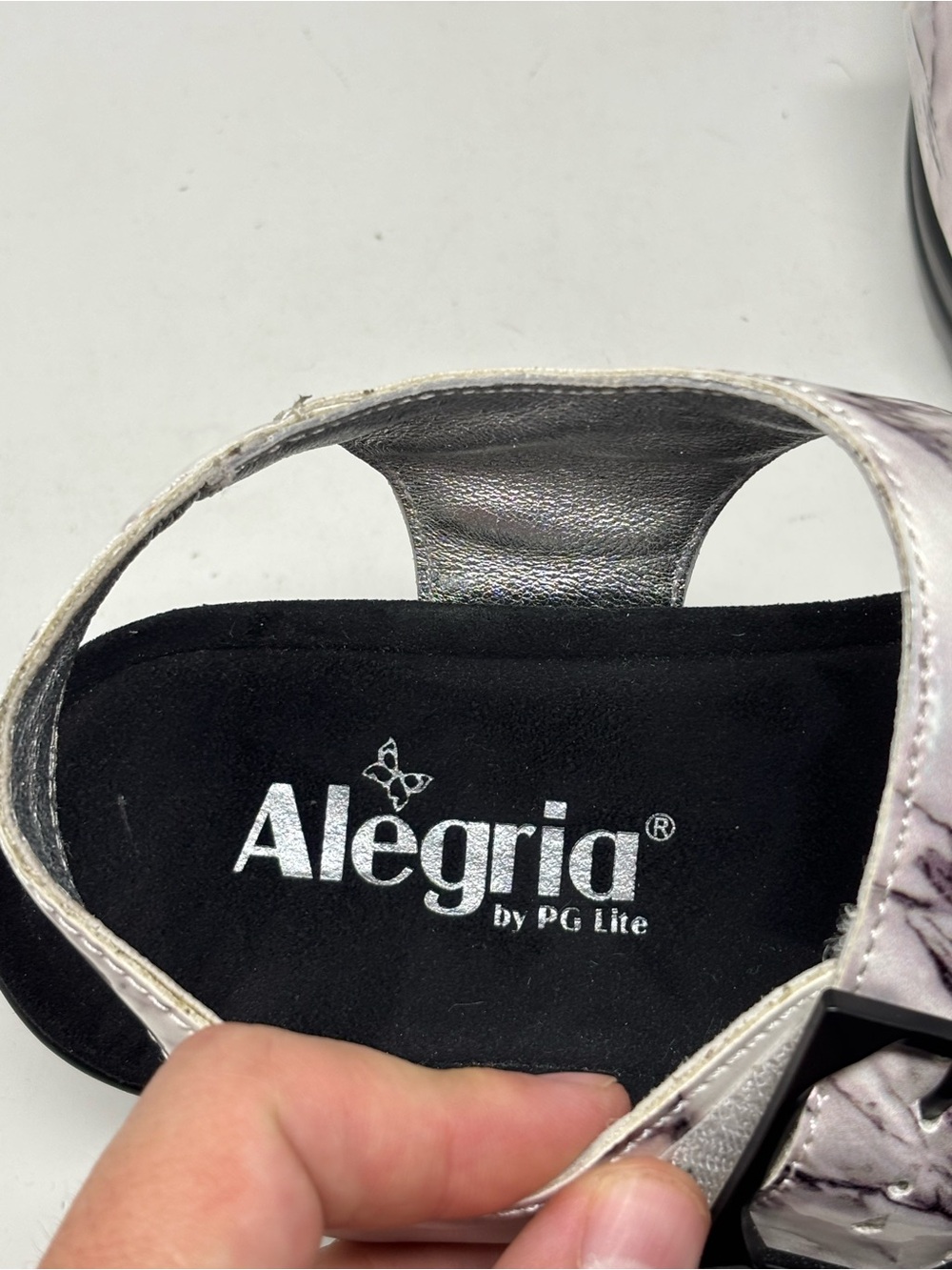 Alegria Morgyn pretty things chunky sandals marbleized platform size 38 (8-8.5) - Picture 6 of 10